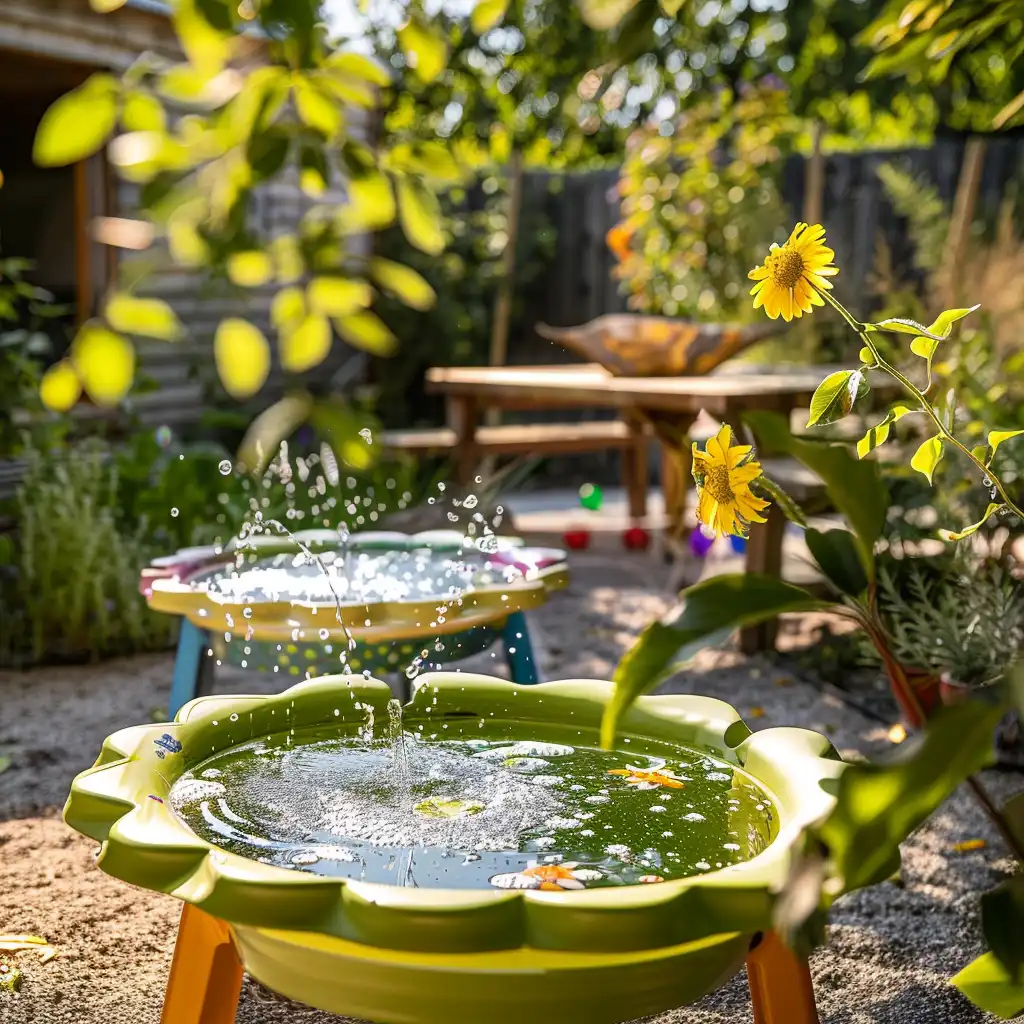 Het plezier van watertafels: Zomers vertier voor kinderen.